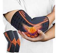 AOOWU Elbow Support for Men & Women, 2 Pack Elbow Brace Compression Sleeves Support for Tendonitis, Arthritis, Injury, Tennis Elbow Support Strap, Golfer Elbow Support, Elbow Sleeves for Weightlifting