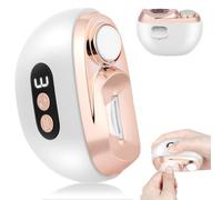 AOOWU Electric Nail Clipper, Automatic Nail Clippers and Polisher 2 in 1, Portable Electric Nail Cutter with Nail Scraps Storage, LED Light, USB Charging, Safety Nail Trimmer for Elderly Adult Baby