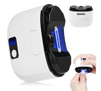AOOWU Electric Nail Clipper, Automatic Nail Clippers, Portable Electric Nail Cutter with Nail Scraps Storage,LED Light,USB Charging, Safety Electric Fingernail Trimmer for Baby Kids Adults Elderly