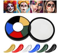 AOOWU Face Body Paint, 6 Color Bruise Wheel Special Effects SFX Zombie Makeup Kit, Professional Non Toxic Face Body Paint, Face Paint for Halloween Clown Vampire Parties Football Fans Cosplay Makeup
