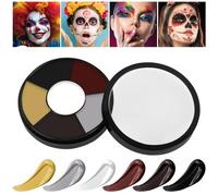 AOOWU Face Body Paint, 6 Color Bruise Wheel Special Effects SFX Zombie Makeup Kit, Professional Non Toxic Face Body Paint, Face Paint for Halloween Clown Vampire Parties Football Fans Cosplay Makeup