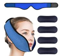 AOOWU Face Ice Pack for Jaw Pain, Hot Cold Compress Packs for Jaw/Chin Pain, TMJ Relief, Headaches, Wisdom Teeth Pain Relief, Face Jaw Ice Pack Wrap with 4 Reusable Gel Cold Packs