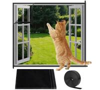 AOOWU Fly Screens For Windows, Window Netting for Insects, Window Screen Mesh, Insect Mesh Mosquito Bug Net, Window Insect Screen Fine Mesh, 100x130cm Pet Screen for Windows, Doors, Patio, Cat-Proof
