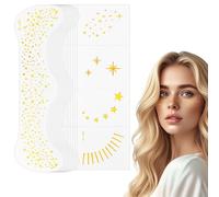 AOOWU Glitter Freckles Face Tattoo, 20 PCS Face Glitter Speckles Patches, Temporary Face Freckles for Women, Waterproof Face Sparkle Faux Freckles Makeup Patches, Festival Makeup Rave Accessories