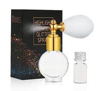 AOOWU Glitter Powder Spray, Shiny Body Glitter Spray, Colorful White | Highlighter Loose Powder Spray for Women, Shimmer Sparkle Pearl Powder Makeup Spray for Body, Hair, Face and Clothing