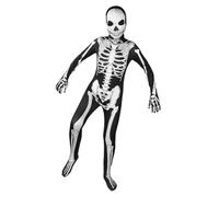AOOWU Kids Skeleton Costume for Halloween, Children’s Skeleton Costume for Halloween, Kids Skeletons Halloween Fancy Dress Costume, Spooky Skeleton Onesie Scary Bones for Boys and Girls, L