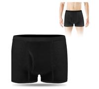 AOOWU Men's Incontinence Pants, Men's Cotton Washable Incontinence Boxer Briefs with Absorbent Pads, 300ml Urinary Capacit Men's Incontinence Protection Knickers for Drips & Dribbles