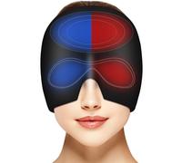 AOOWU Migraine Relief Cap, Upgraded Headache Relief Cap, Reusable Cold Hot Therapy Migraine Cap, 360° Gel Surround Ice Pack Mask for Chronic Migraine, Sinus Stress, Frontal Headaches, Puffy Eyes