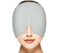 AOOWU Migraine Relief Cap, Upgraded Headache Relief Cap, Reusable Cold Hot Therapy Migraine Cap, Single-Sided Gel Ice Hot Head Wrap, Gel Ice Pack Mask for Migraine, Sinus Stress, Frontal Headaches