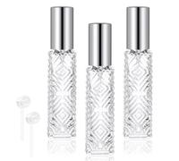AOOWU Perfume Atomiser Bottles, 3Pcs 12ml Refillable Perfume Atomizer Empty Spray Bottles, Empty Glass Atomiser Spray Bottles, Portable Purse Pocket Handbag Perfume Bottle for Men and Women