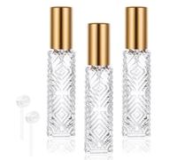 AOOWU Perfume Atomiser Bottles, 3Pcs 12ml Refillable Perfume Atomizer Empty Spray Bottles, Empty Glass Atomiser Spray Bottles, Portable Purse Pocket Handbag Perfume Bottle for Men and Women