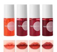 AOOWU Professional Makeup Lip Gloss Set, 4 Colors Hydrating Plumping Glow Oil Nourishing Tinted Lip Oil Lasting Softening Lip Gloss Highly Pigmented Color Glow Reviver Lip Oil for Women Girls