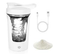 AOOWU Protein Shaker Bottle, 450ML USB C Rechargeable Electric Protein Shake Bottle, Made with Tritan, BPA Free, Leakproof Shaker Bottle Mixer, Portable Mixer Cup, Protein & Supplement Shaker Bottle