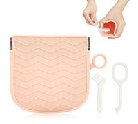 AOOWU Retainer Case, Silicone Retainer Box, Slim Aligner Cases for Invisibility, Portable Orthodontic Dental Retainer Box, Mouthguard Case with Removal Tools & Brush, Tooth Orthopedic Storage Bag