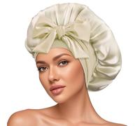 AOOWU Satin Bonnet, Double-Sided Silk Bonnet Hair Wrap, Hair Bonnet for Bath, Adjustable Satin Night Sleeping Cap with Elastic Band, Hair Care Head Cover Hat for Women Girls Long, Straight, Curly Hair