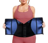 AOOWU Waist Trainer for Women Men, Adjustable Sweat Waist Trainer, Sweat Belly Band, Workout Sports Girdle, Corset Body shaper, Sauna Effect Fat Burner Exercise Belt, Back Lumbar Support Belt, 2XL