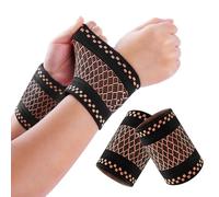 AOOWU Wrist Brace, 2 Pack Wrist Compression Brace for Men & Women, Elastic Wrist Support Sleeve Wrist Braces for Tendonitis, Arthritis, Carpal Tunnel Pain Relief, Wrist Wrap Wristbands for Sport, M