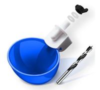 Aopchry 16 Pack Automatic Chicken Waterer, Blue Chicken Water Feeder Cups Suitable for Various Poultry, Cup Body Deepened Double Rubber Ring No Leakage, with Mounting Hole Opener