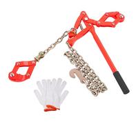 AOPEC Chain Fence Strainer Plain Barbed Woven Wire Stretcher Tool for Center & End Post Pull, Carbon Steel Fence Tensioner Repair Tool, 47.25" Chain Capacity 2200lbs Farm, Ranch (1 Pack, Red)