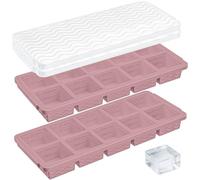 Aopigavi 2-Pack Ice Cube Trays, 10 Cubes 2 Tbsp. Silicone Freezer Molds with Lids, Reusable Ice Trays for Freezer, Kitchen, RV, Cocktail, Whiskey, Coffee, Soup & Food, BPA Free, Dishwasher Safety