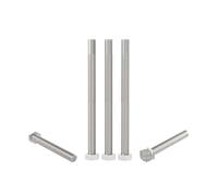 Aopin 5pcs SUS304 Stainless Steel M6 x 140mm Hex Head Bolts Screws Grade 8.8 Stainless Steel, Fasteners Fully Machine Threaded