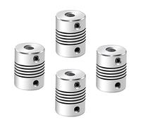 Aopin Flexible Beam Couplings 10mm to 10mm Shaft for 3D Printer, Length 25mm / 1" Coupler Motor Connector Casing Joint, Great Apply for Car Model Shaft, CNC Machine, Motor Guide, DIY Encoder 4 Pcs