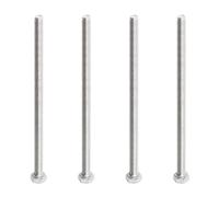 Aopin M6 x 150mm Hex Head Bolts Screws Grade 5.8 Stainless Steel, Fasteners Fully Machine Threaded SUS304 4 Pcs