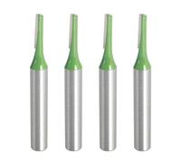 Aopin Router Bit 3mm Cutting Dia 6mm Shank Dia Single Flute Straight Bit Carbide for Woodworking Milling Cutter Tool, Green, Silver, 4Pcs