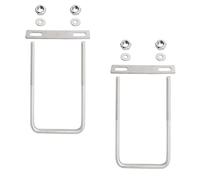 Aopin Square U-Bolt 2.17"(55mm) Inner Width U Bolts Brackets 304 Stainless Steel M8 with Nut, Plate, Washer for Car/RV/Trailer Bumper,2 Sets