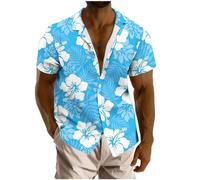 Aopir Men's Classic Hawaiian Shirt Loose Fit Tropical Printed Short Sleeve Shirt for Holiday Cruises and Beach Trips