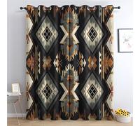 AopKrymth Aztec Tribal Blackout Curtains for bedroom, Native American Curtains for Living Room, Southwester Drapes Home Decor, Thermal Insulated Eyelet Window Curtain, 66 x 90 Inch 2 Panels