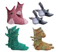 AOPNN Knit Animal Crocodile Socks, Whimsical Alligator Knitting Cuff Funny Winter Warm Floor Socks, Christmas Unisex Gift (Crocodile), 10 (001)