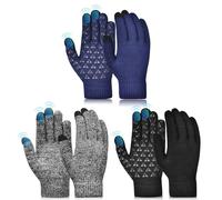 AOPOW Kids Gloves Boys Winter Mittens - Magic Stretchy Touchscreen Girls Thermal Knitted Cotton Glove for 6-8 Years Old Children Warm Riding Cycling Bike Outdoors Sports / 3 Pairs M