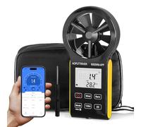AOPUTTRIVER 6000WM-APP Handheld Digital Anemometer, CFM Anemometer with Temperature (°C/°F), 5 Units, Wind Speed, Air Volume and Temperature Measurement for HVAC, Marine