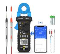 AOPUTTRIVER Digital Clamp Meter with Bluetooth Connectivity TRMS 6000 Counting Non-contact AC/DC Voltage Measurement Measuring Ranges Test Devices Measurement of Amperes, Volts, Capacitance