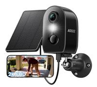 AOQEE 2K Solar Security Camera Outdoor Wireless - CCTV Camera Outdoor, Y8 | Color Night Vision, Battery Operated, PIR Human Detection, TF Card Storage, IP65 Waterproof, Real-time Alert, 2.4GHz WiFi