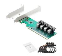 AoQhir PCIe 3.0 x16 to 4-Port U.2 NVMe Expansion Card, SFF-8643/SFF-8639 Interface Splitter Adapter - High-Speed 4X NVMe SSD RAID Card for Server,Data Center (with 1m 8643 to 8639 Cable*4)