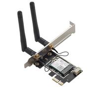 AoQhir PCIe Network Card with BE200 Chip Compatible with Wi-Fi7 Bluetooth 5.4 - 6 GHz 5800 Mbps Tri-Band Wire Less Adapter for Desktop PC, PCIe x1/x4/x8/x16 Support, MU-MIMO & Gigabit Network