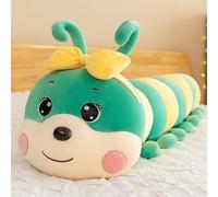 AOQILN Cute Bow Caterpillar Plush Toy Cartoon Caterpillar Pillow Sleeping Hugging Pillow For Kids/Girls/Couples Gifts Green 55cm