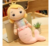AOQILN Cute Mermaid Princess Plush Toy Kawaii Mermaid Pillow Stuffed Anime Plush Doll for Girls/Couples Birthday Gift 100cm Pink