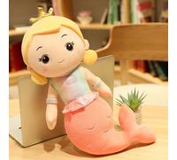AOQILN Cute Mermaid Princess Plush Toy Kawaii Mermaid Pillow Stuffed Anime Plush Doll for Girls/Couples Birthday Gift 100cm Red