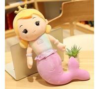 AOQILN Cute Mermaid Princess Plush Toy Kawaii Mermaid Pillow Stuffed Anime Plush Doll for Girls/Couples Birthday Gift 70cm Purple