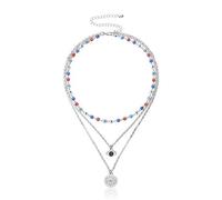 AOQING Multiple layers of the devil's eye pendant necklace, specially designed for the pursuit of fashion exaggerated trend of women, Metal, alloy