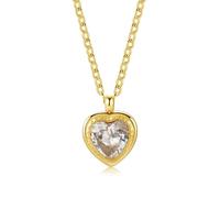 AOQING Noble jade zircon titanium steel necklace, as a jewelry gift to a mother or other women, they will be happy, there are many styles waiting for you to choose, titanium steel, Cubic Zirconia