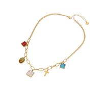 AOQING Personality of the Virgin pattern pendant double necklace, cross and other stainless steel ornament, Stainless Steel