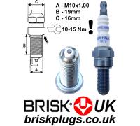 AOR10LGS Racing Spark Plugs Brisk Competition Ignition