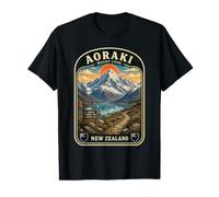Aoraki Mount Cook New Zealand Vintage Southern Alps Value Graphic T-Shirt