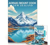 Aoraki∕Mount Cook's Towering Presence 1000 Pieces Puzzles for Adults Strong Logic Tight Connection Joyful Challenge Thoughtful Gift (38x52cm)