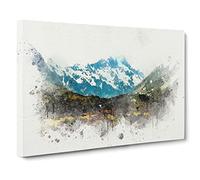 Aoraki Mount Crook New Zealand Canvas Print | Gallery Wrapped 30mm Frame Wall Art | 20x14 inches | Ready to Hang | Abstract Picture | Living Room Bedroom Lounge Office