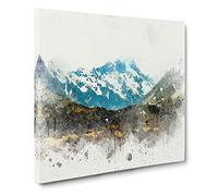 Aoraki Mount Crook New Zealand Canvas Print | Gallery Wrapped 30mm Frame Wall Art | 20x20 inches | Ready to Hang | Abstract Picture | Living Room Bedroom Lounge Office